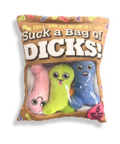 Suck A Bag Of Dicks Plushy Pillow With 5 Dicks