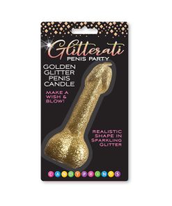 Gold Glitter Penis Candle