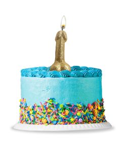 Alternative view of Gold Glitter Penis Candle