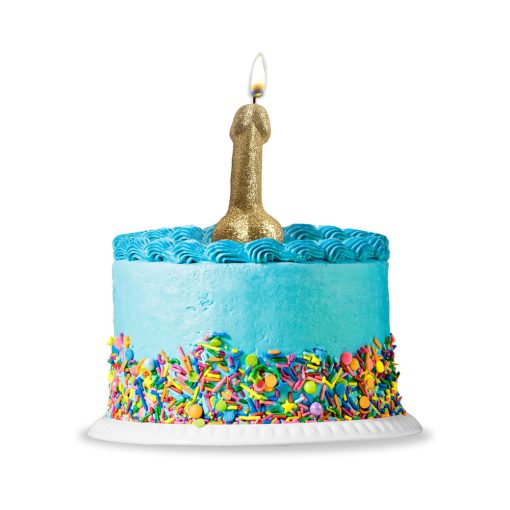 Gold Glitter Penis Candle - Image 2