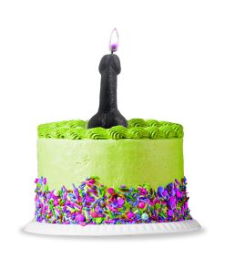Alternative view of Black Glitter Penis Candle