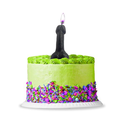 Black Glitter Penis Candle - Image 2