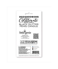Black Glitter Penis Candle