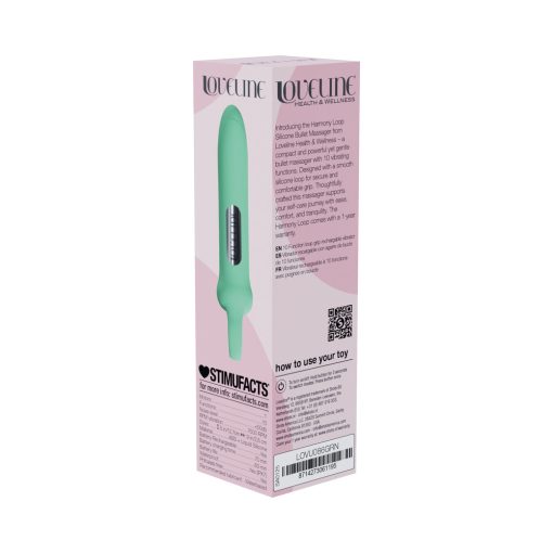 Loveline Harmony Loop Grip Vibe Liquid Silicone Green - Image 5