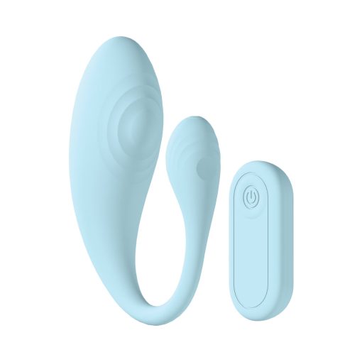 Loveline Wave C-Shape Vibe Waterproof Remote Blue - Image 2