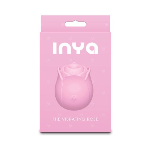 clitoral rose vibrator, body-safe silicone, hot pink color, with targeted stimulation function