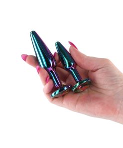 Rear Assets Rainbow Metal Anal Trainer Plug Kit (S/M)