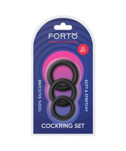 Forto F-39: Trio Cockring Set Black