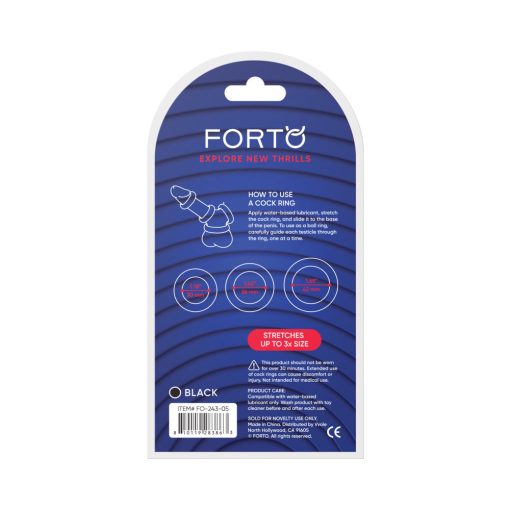 Forto F-39: Trio Cockring Set Black - Image 8