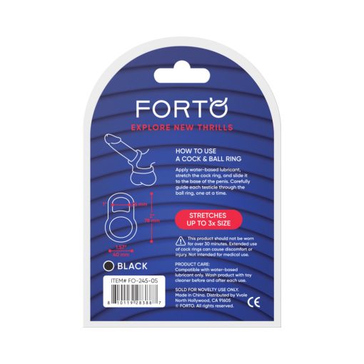Forto F-41: Lock Cock & Ball Ring Black - Image 6