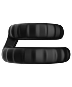 Forto F-43 Tiered Cock & Ball Ring Black – Dual Silicone Design
