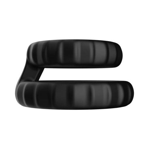 Forto F-43 Tiered Cock & Ball Ring Black – Dual Silicone Design - Image 5