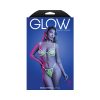 Fantasy Lingerie Glow Mind Control Uv Reactive Paneled Underwire Bra & Panty S/M