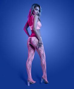 Fantasy Lingerie Glow Equilibrium Glow-In-The-Dark Crotchless Bodystocking O/S