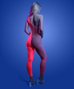 Fantasy Lingerie Glow Hyperdrive Uv Reactive Rhinestone Bodystocking O/S