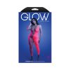 Fantasy Lingerie Glow Hyperdrive Uv Reactive Rhinestone Bodystocking Queen Size