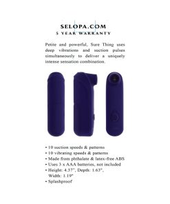 Selopa Sure Thing Aaa Battery Vibrating Suction Silicone Purple