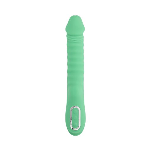 Evolved Full Throttle Rechargeable Warming Vibrator Silicone Mint Green - Image 2