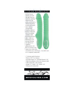 Evolved Full Throttle Rechargeable Warming Vibrator Silicone Mint Green