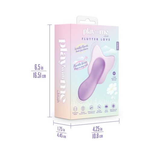 Play With Me Flutter Love Remote Control Clitoral Vibrator Purple - Image 7