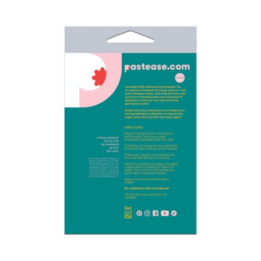Pastease Refills Coverage: Three Pair Double Stick Adhesive Squares - Image 2