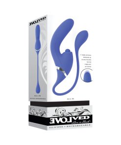 Evolved All In Rechargeable Dual Vibrating Tapping Vibe Silicone Blue