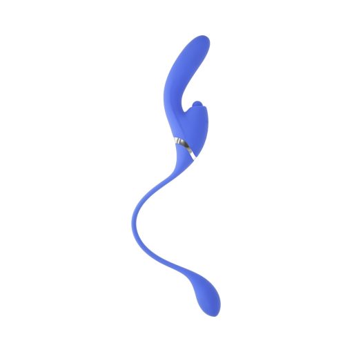 Evolved All In Rechargeable Dual Vibrating Tapping Vibe Silicone Blue - Image 5