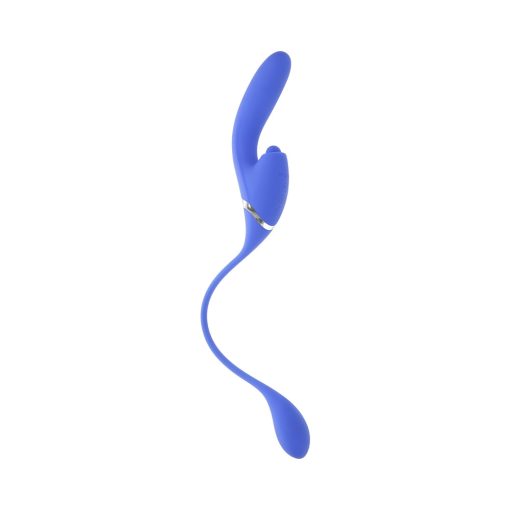Evolved All In Rechargeable Dual Vibrating Tapping Vibe Silicone Blue - Image 6