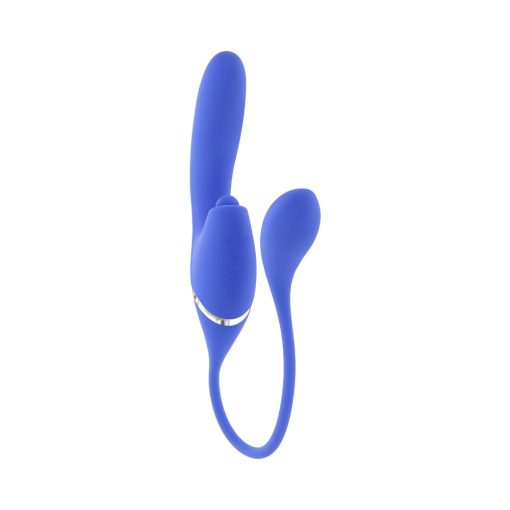 Evolved All In Rechargeable Dual Vibrating Tapping Vibe Silicone Blue - Image 7