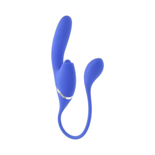 Evolved All In Rechargeable Dual Vibrating Tapping Vibe Silicone Blue - Image 8