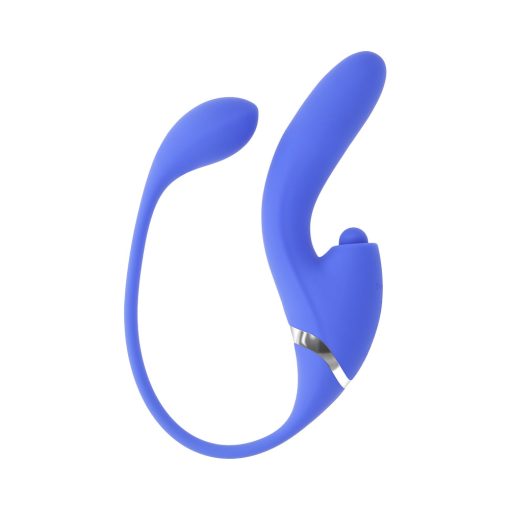 Evolved All In Rechargeable Dual Vibrating Tapping Vibe Silicone Blue - Image 9
