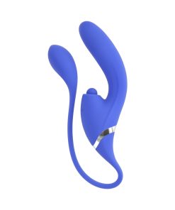 Evolved All In Rechargeable Dual Vibrating Tapping Vibe Silicone Blue