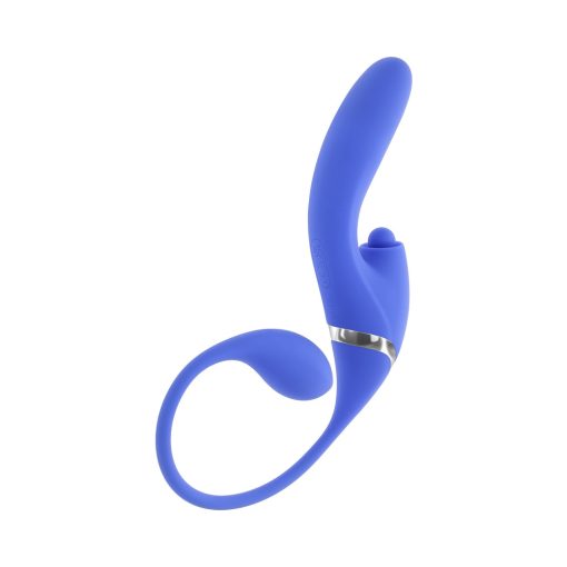 Evolved All In Rechargeable Dual Vibrating Tapping Vibe Silicone Blue - Image 11