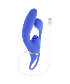 Evolved All In Rechargeable Dual Vibrating Tapping Vibe Silicone Blue