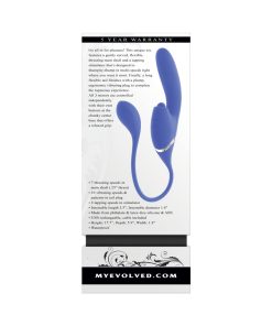 Evolved All In Rechargeable Dual Vibrating Tapping Vibe Silicone Blue