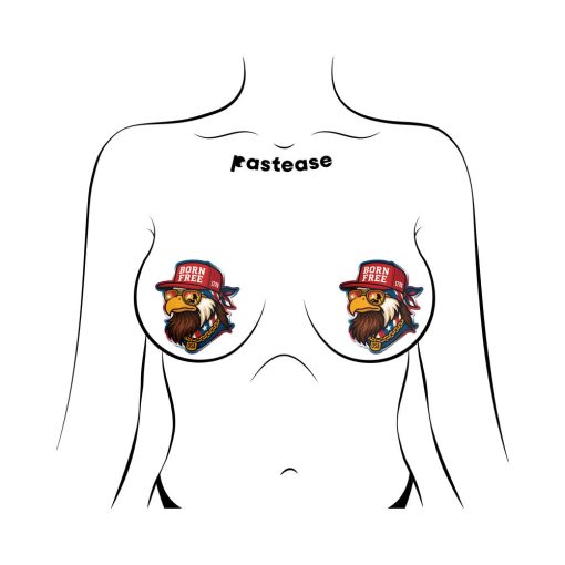 Pastease Patriotic Born Free Red White & Blue American Glory Eagle Nipple Covers - Image 2