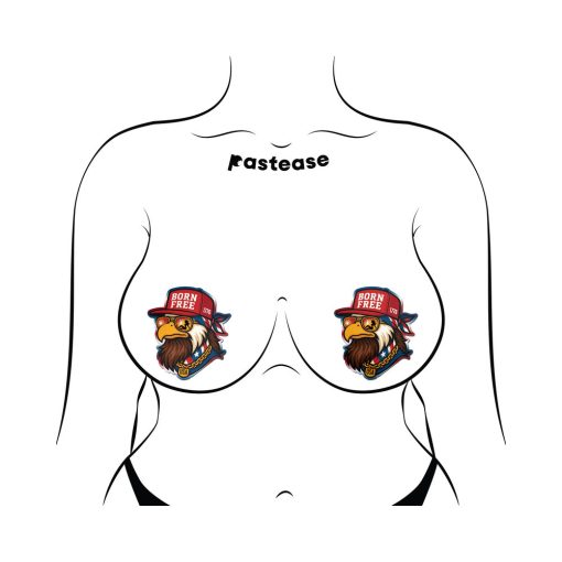 Pastease Patriotic Born Free Red White & Blue American Glory Eagle Nipple Covers - Image 3