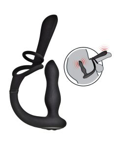 Enhancer Vibro Plug & Penis Sheath Black