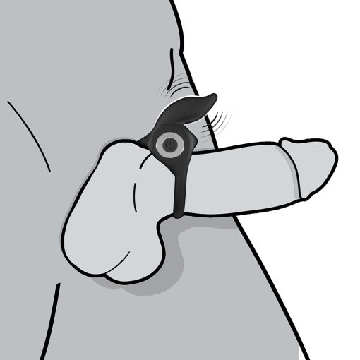 Enhancer Vibrating Rabbit C-Ring Black - Image 5
