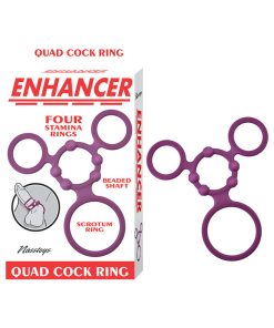 Enhancer Quad Cockring Rubine Red