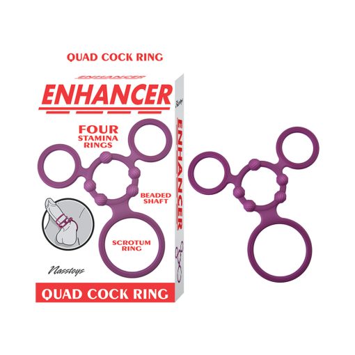 Enhancer Quad Cockring Rubine Red