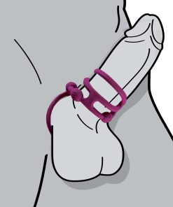 Enhancer Quad Cockring Rubine Red