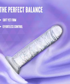 Naturally Yours Gala Glitter Clear 6 Inch Dildo with Suction Cup