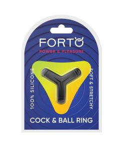 Forto F-59: Tri Cock & Ball Ring Black