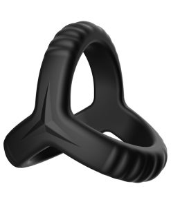 Forto F-59: Tri Cock & Ball Ring Black