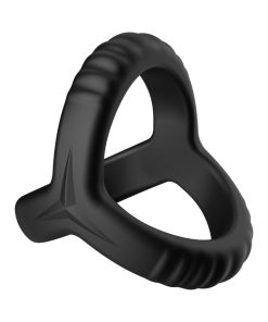 Forto F-59: Tri Cock & Ball Ring Black
