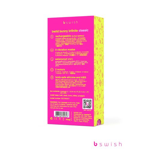 B Swish Bwild Bunny Infinite Classic Vibrator Sunset Pink - Image 5