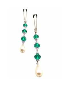 Bijoux De Nip Pearl Turquoise Beaded Nipple Clamps