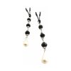 Bijoux De Nip Pearl Black Beaded Nipple Clamps