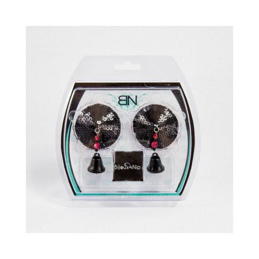 Bijoux De Nip Black Sequin Round Pasties With Bells - Image 2